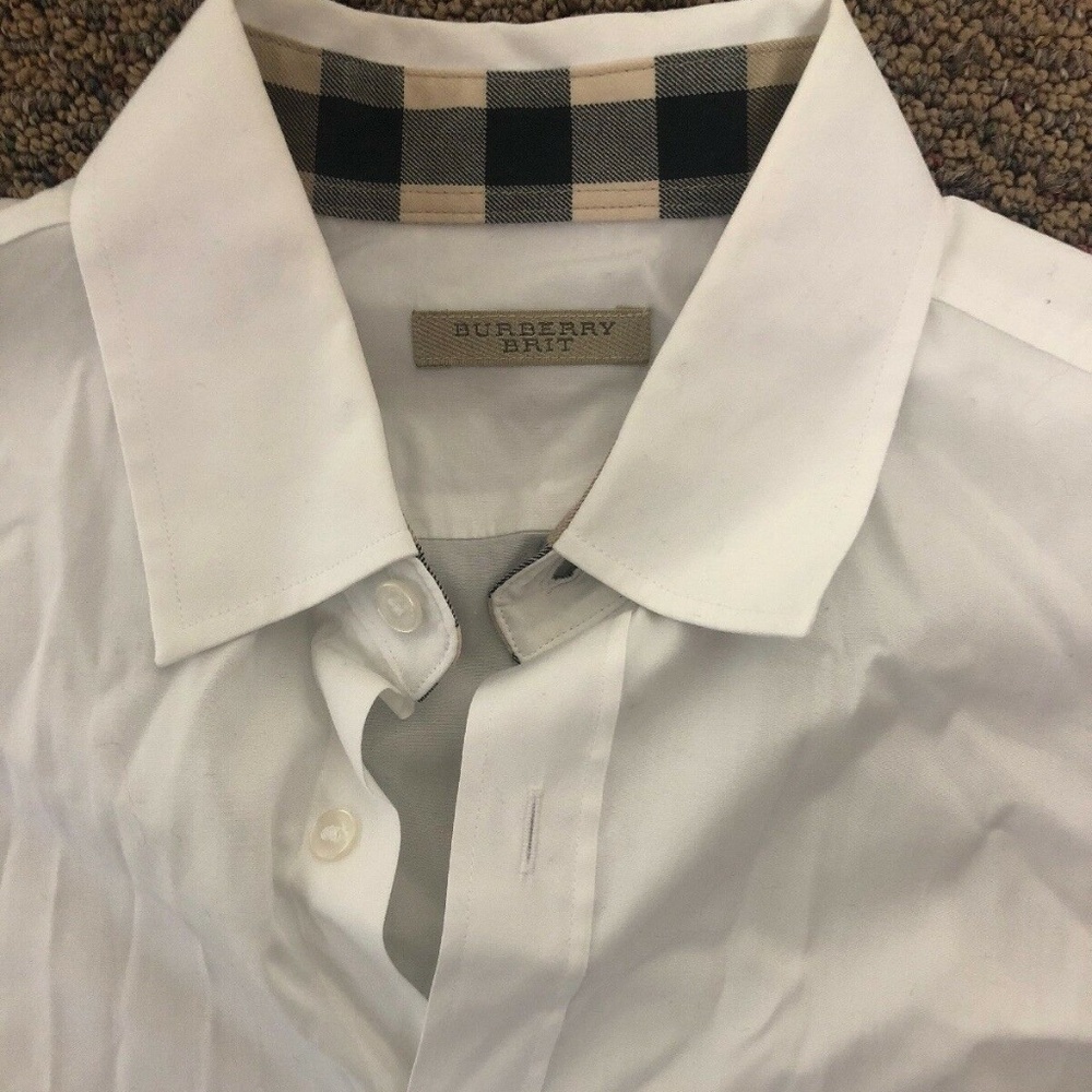 Burberry Button Down Nova Check Mens Medium M Flip